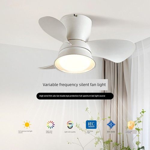 2025新款网红风扇灯餐厅卧室吸顶带灯电风扇客厅全光谱静音吊扇灯