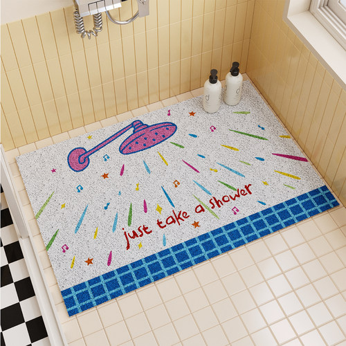 韩系手绘风浴室洗澡防滑防摔垫子