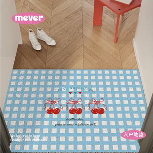 韩式 多巴胺入户地垫丝圈防滑耐脏脚垫进门玄关门口除尘地毯可裁剪