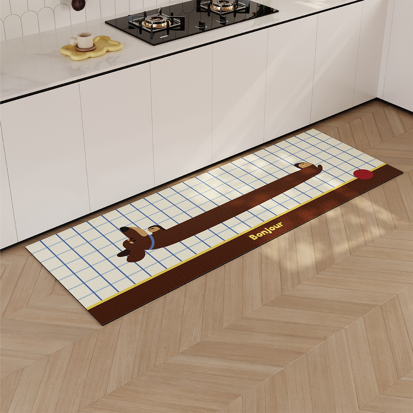 中古风腊肠小狗厨房地垫吸水防滑