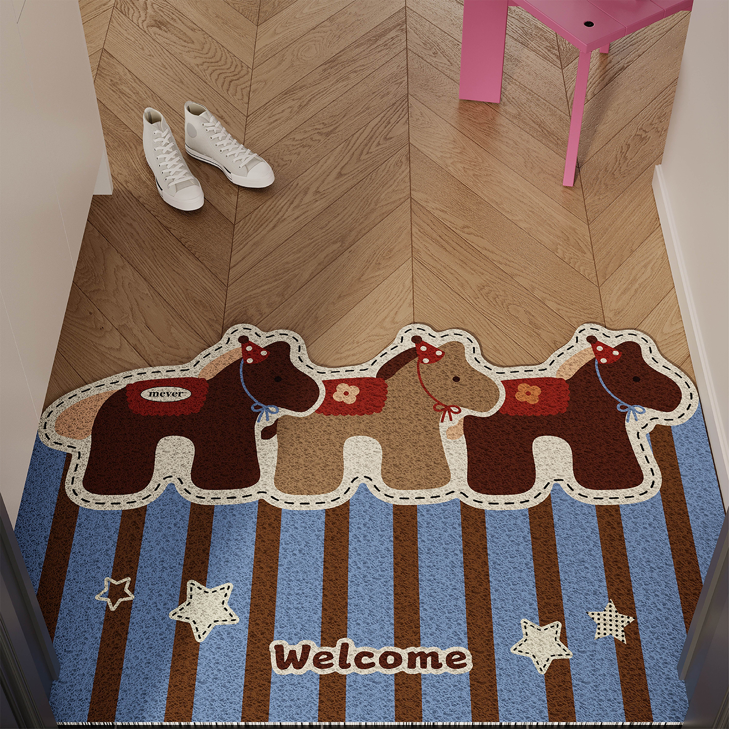 美拉德马年入户地垫丝圈防滑耐脏