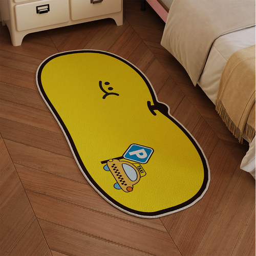 韩式多巴胺苹果卧室床边地毯防滑