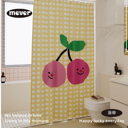 卡通防水防霉浴室浴帘隔断门帘