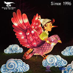 夜游彩灯文化文旅项目多区景点展示匹诺曹IP人物文化街区打造