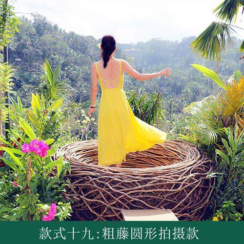 巴厘岛网红创意鸟巢秋千户外同款爱心吊篮景区打卡婚纱照拍摄道具,住宅家具,吊篮/吊椅,淘宝优惠券,粉丝福利购,淘宝优惠卷