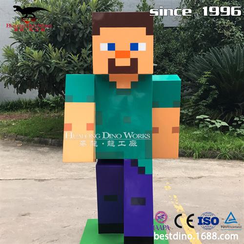 玻璃钢手游人物还原卡通人偶模型儿童玩具吉祥物厂家定制