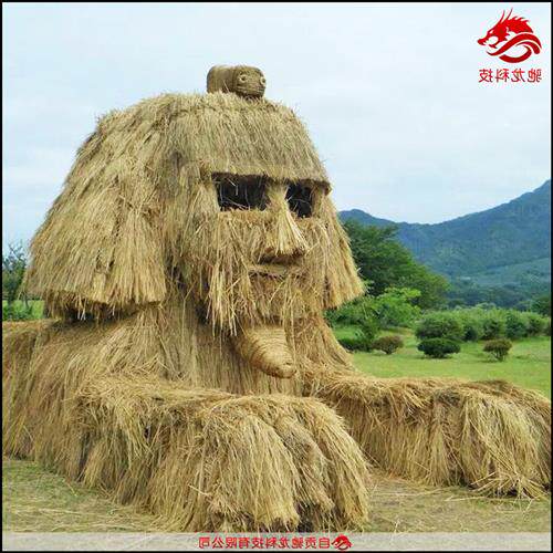 大型稻草人雕塑螳螂稻草艺术农民丰收节道具展品农耕文化策划公司