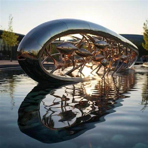 不锈钢水景雕塑异形艺术造型园林景观工程专用厂家直销立体