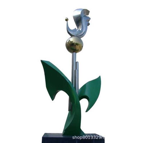 厂家加工大型不锈钢雕塑景观园林白钢金属户外抽象标志性校园摆件