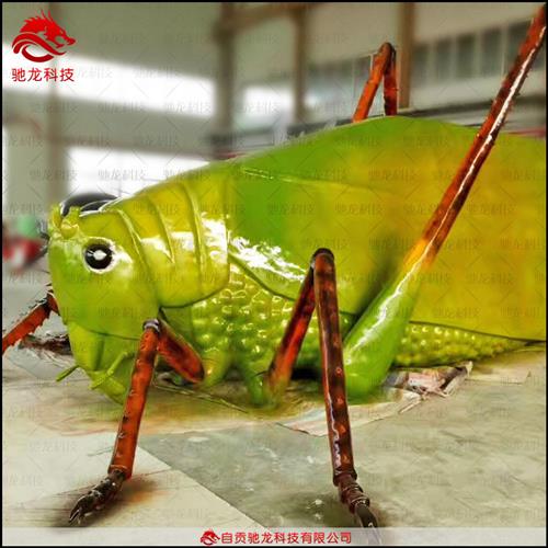 大型仿真电动昆虫模型纺织娘雕塑电动机械动态机模装置定制公司