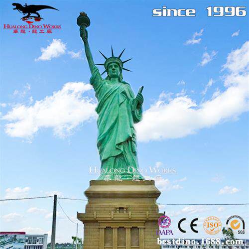 年世界著名城市微缩景观雕塑摆件玻璃钢定制自由女神雕像美陈