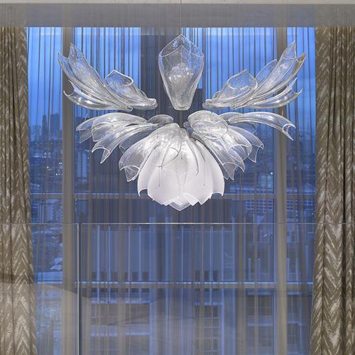 酒店大堂别墅客厅售楼部创意花型吊灯灯设计师样板间装饰灯具制作