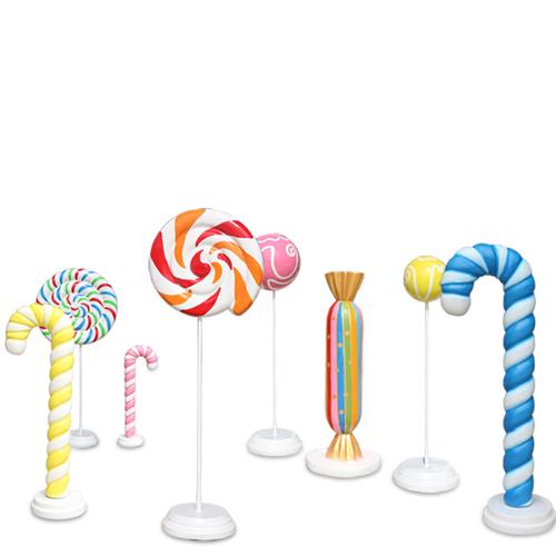 网红仿真糖果摆件玻璃钢棒棒糖雕塑道具户外景观园林景观落地小品