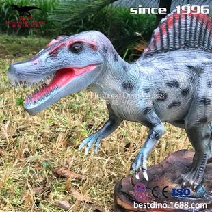 玻璃钢仿真棘龙模型模具摆件小恐龙模型玩具来样来图定制设计