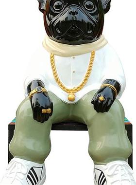 雕塑定制玻璃钢卡通人物雕像树脂模型户外大型门口吉祥物法斗摆件