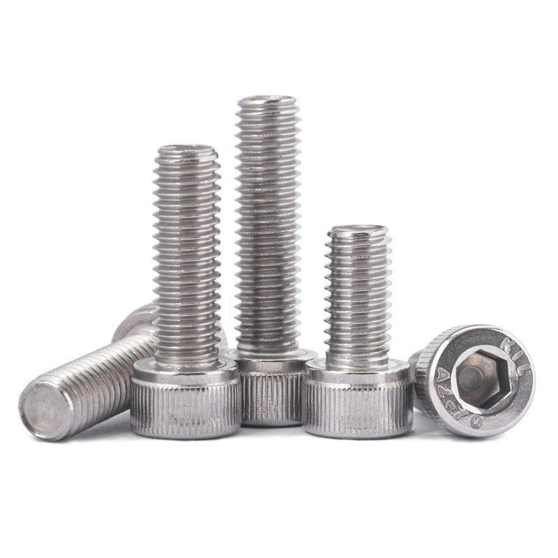 316不锈钢杯头内六角螺丝滚花圆柱头内六方螺栓 M2M3M4M5M6-M20