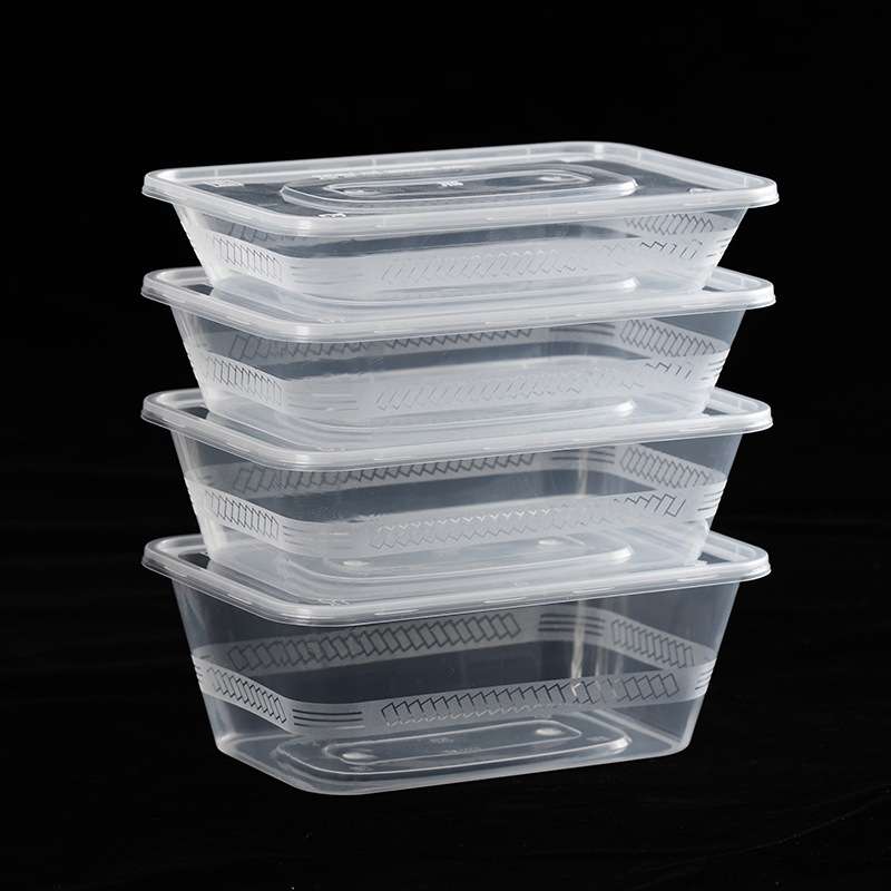 650方盒customize优选一次性长方形透明餐盒带盖商用餐盒