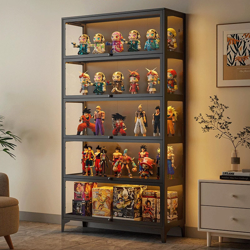 手办展示柜玻璃陈列柜模型展示架钢制收纳柜子家用防尘收藏储物柜,商业/办公家具,手办柜/潮玩柜/玩具柜/模型柜,淘宝优惠券,粉丝福利购,淘宝优惠卷