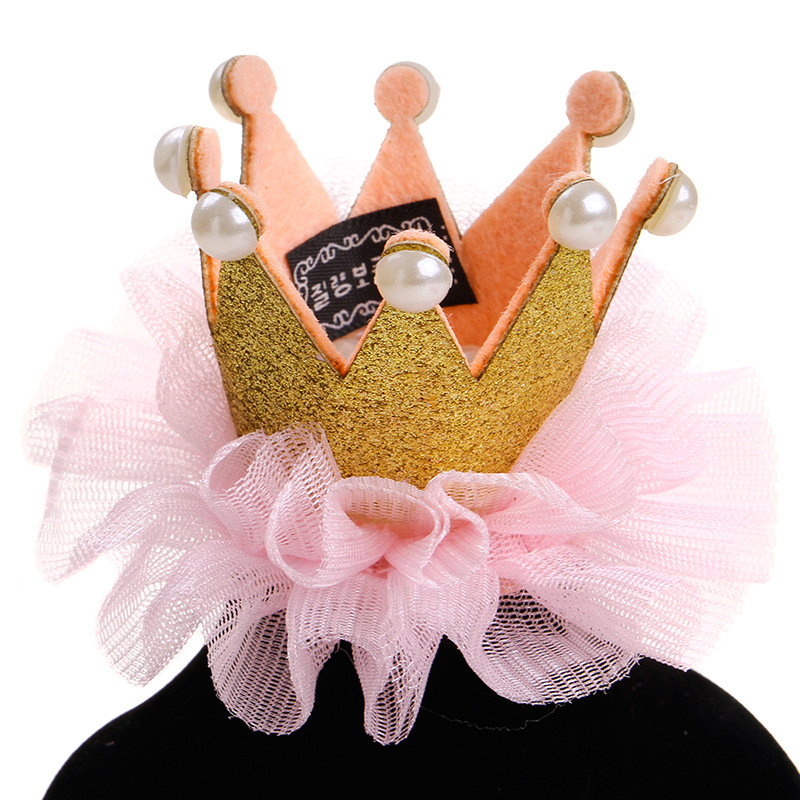 推荐Pet Dog Hairpin Sweet Princess Crown Cat Hat Cap Birthda