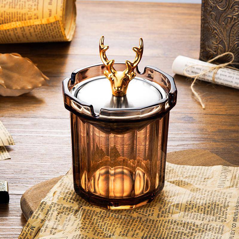 漏斗烟灰缸创意家用客厅有带盖潮流烟缸个性办公室防飞灰味