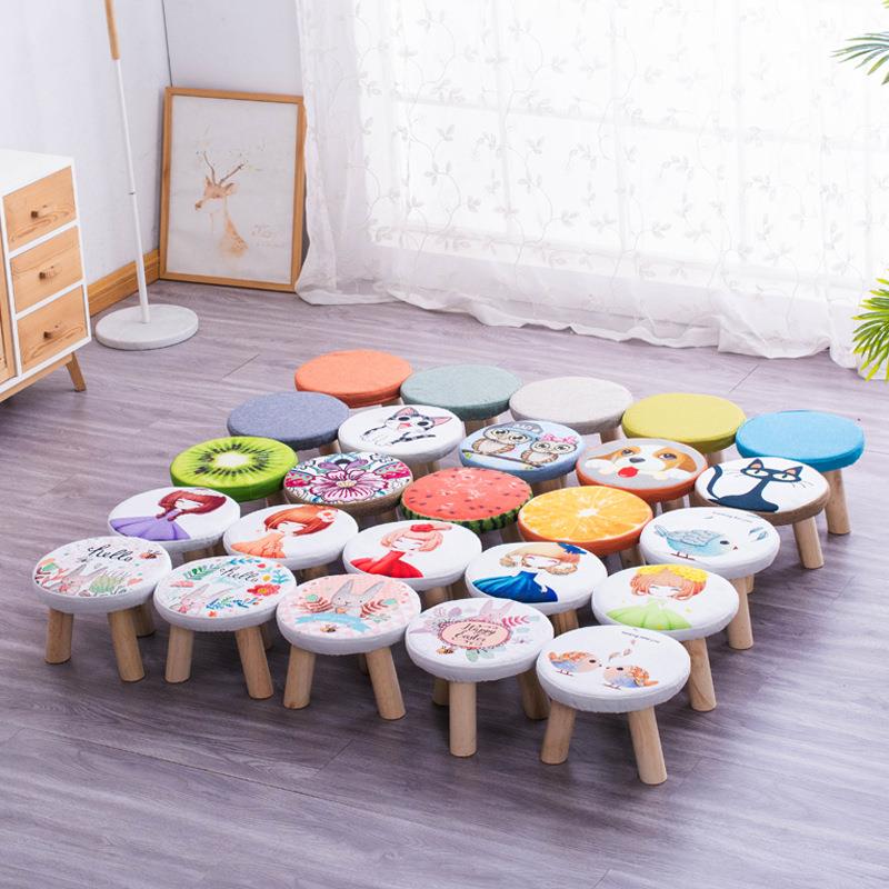 简约三角凳子圆凳四腿蘑菇凳圆凳子板凳泡脚实木凳安全沙发凳小型