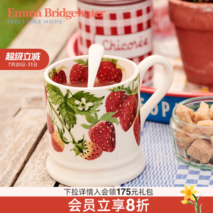 Emma Bridgewater草莓中号马克杯咖啡杯釉下彩餐具emmabrigewater