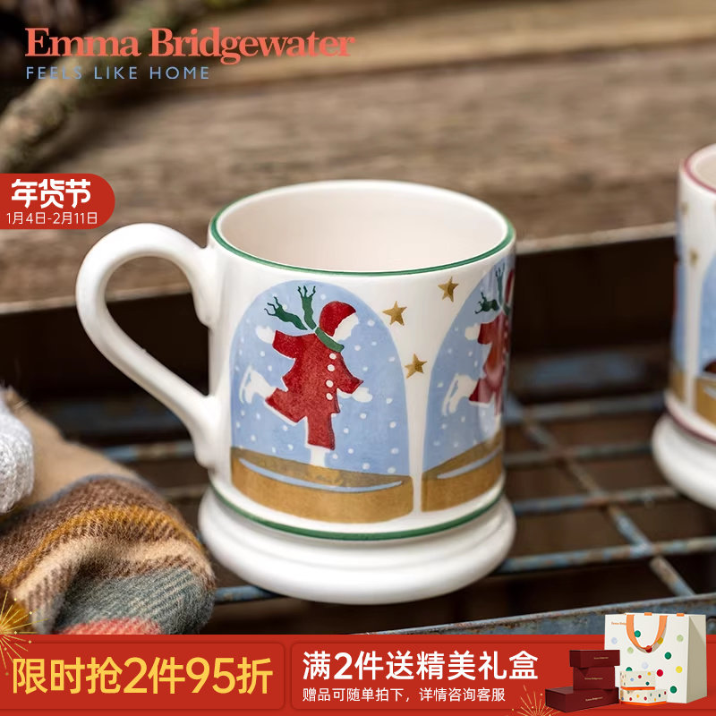 Emma Bridgewater溜冰者雪球中号马克杯咖啡杯水杯emmabrigewater,餐饮具,马克杯,淘宝优惠券,粉丝福利购,淘宝优惠卷