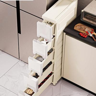 14//18cm厨房夹缝收纳置物架抽屉家用多层落地调料柜子窄缝储物柜