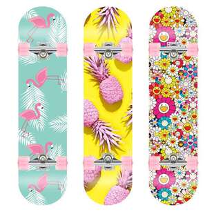 31寸四轮双翘滑板6045闪光轮初学者儿童刷街枫木滑板skateboard