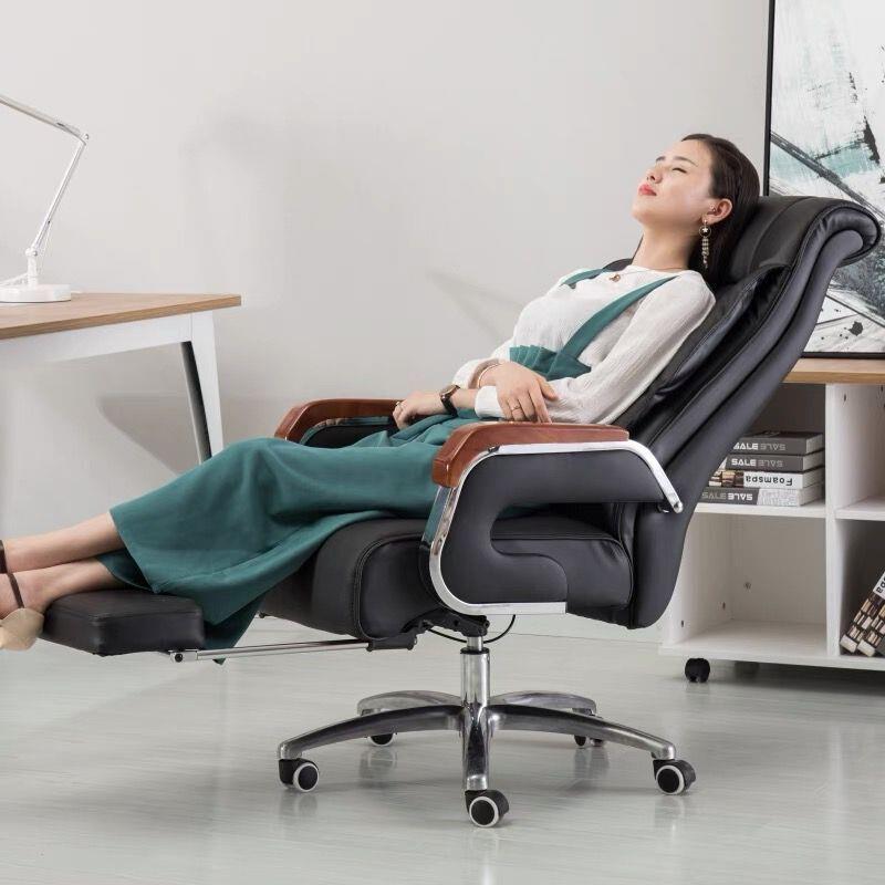 办公椅舒适久坐可躺皮质老板椅转椅商务家用电脑椅靠背座椅学习