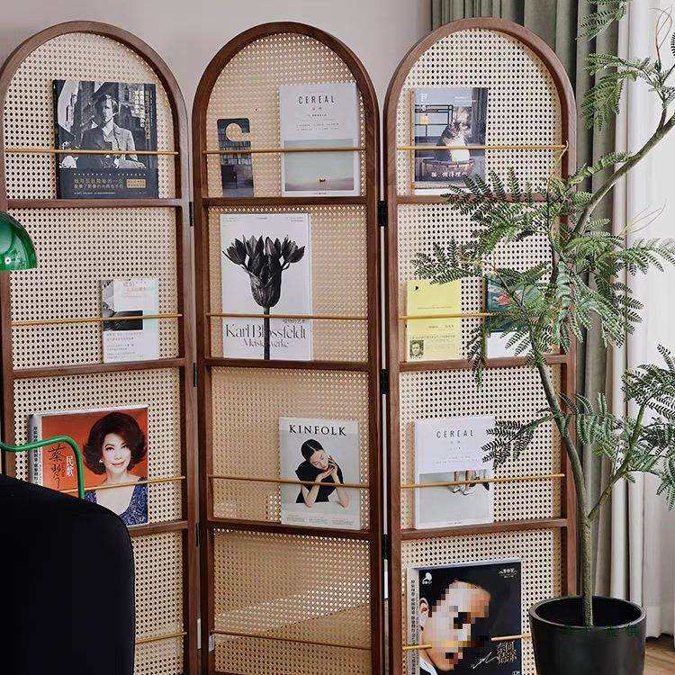 日式实木藤编屏风隔断客厅简约遮挡家用折叠移动杂志书架小户型,畜牧/养殖物资,畜牧/养殖器械,淘宝优惠券,粉丝福利购,淘宝优惠卷