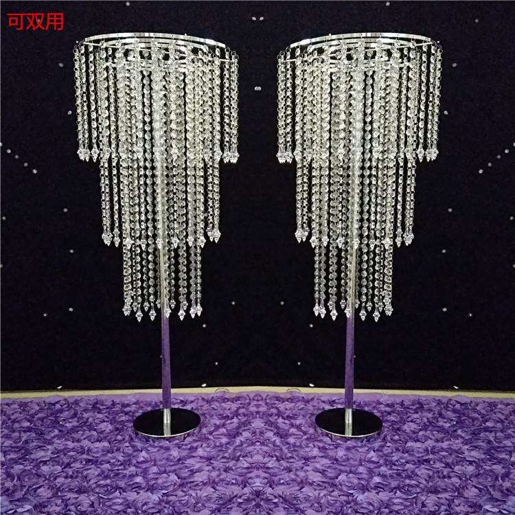 现货热卖水晶珠帘三层花架欧式浪漫婚庆道具路引婚庆主桌装饰摆件