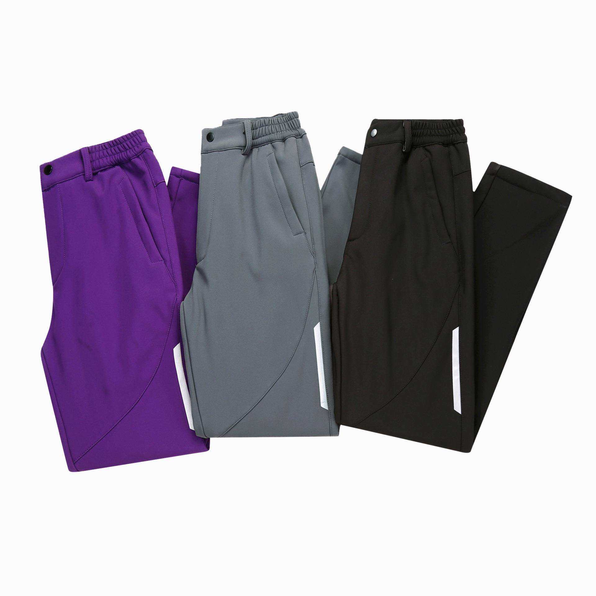 秋冬冲锋裤男防风防水登山裤户外滑雪裤女款加绒三门县