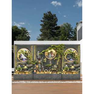 庭院假山喷泉景观山水摆件水幕墙流水屏风花园阳台布置落地装饰