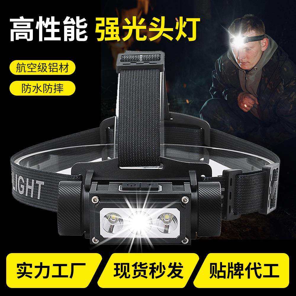 新款多功能头灯USB-C充电手电筒磁吸工作灯高容量21700电池头灯
