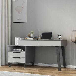 电脑桌台式 桌家用办公桌小户型卧室书桌书架一体组合桌小型写字桌