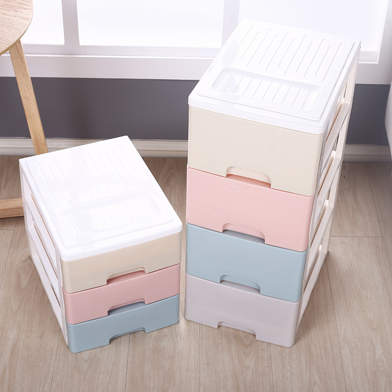 办公桌面b小抽屉式收纳盒塑料书桌上杂物储物柜文件学生家用整理