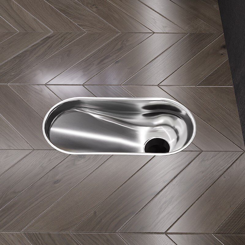 304不锈钢蹲便器蹲坑式大便器监狱公共厕所工程防臭大便池卫生间