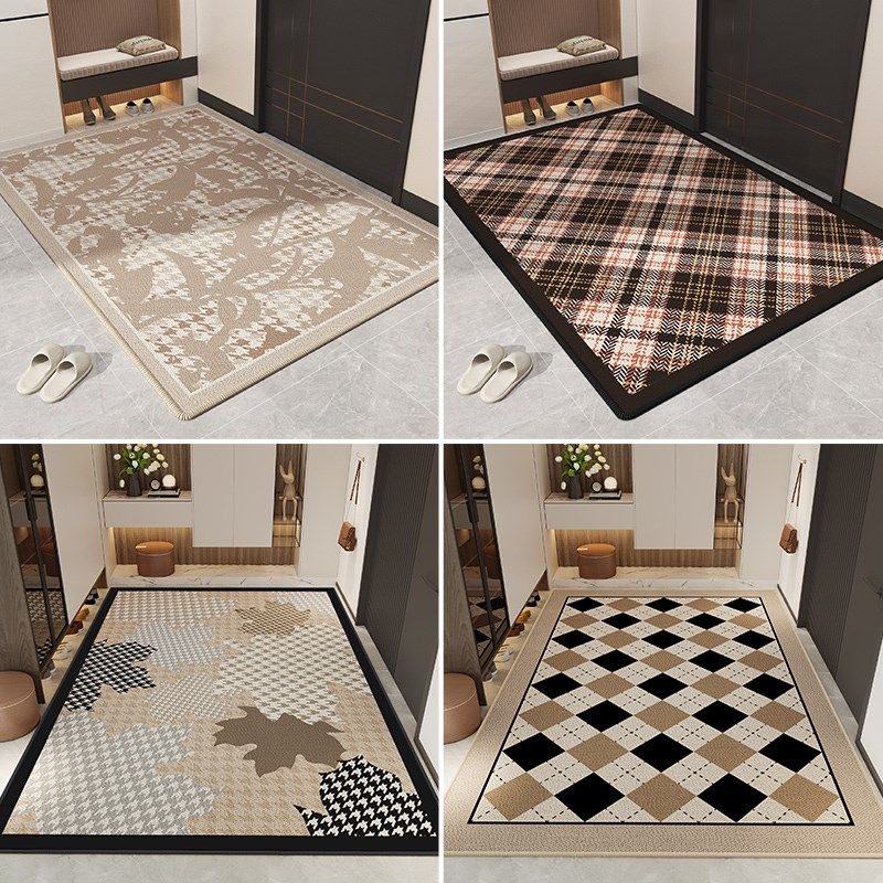 入户门地垫高级感进门门口耐脏免洗玄关门垫家用防滑除尘进户地毯