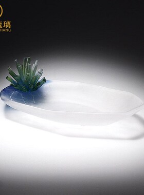 创意轻奢风琉璃果盘客厅家居餐桌高档装饰摆件乔迁新居开业礼物