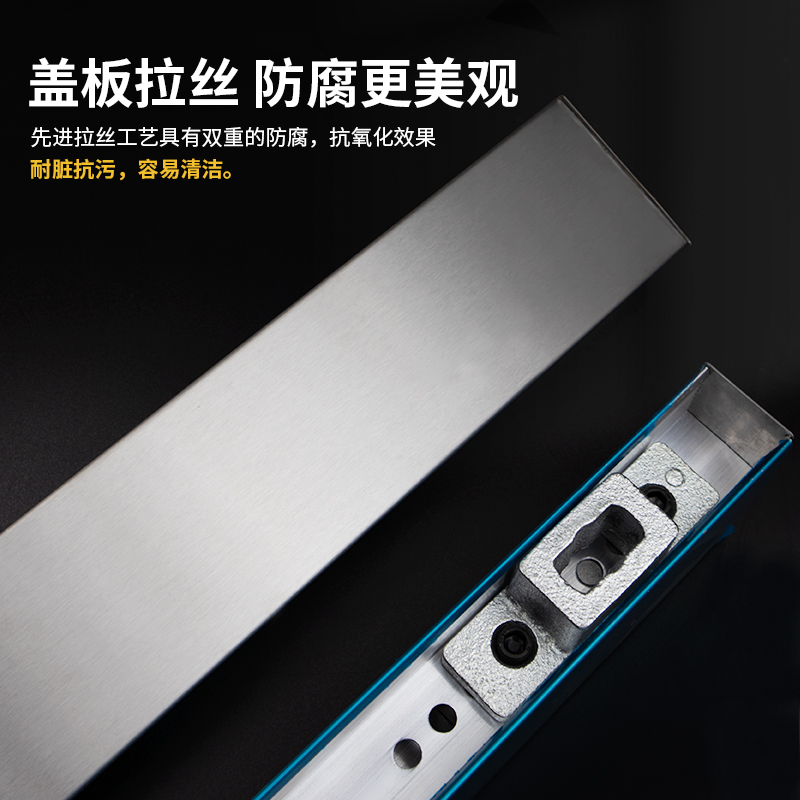 65mm高普通双层铝芯门夹玻璃长门夹带上下夹头配T件成品长夹上下