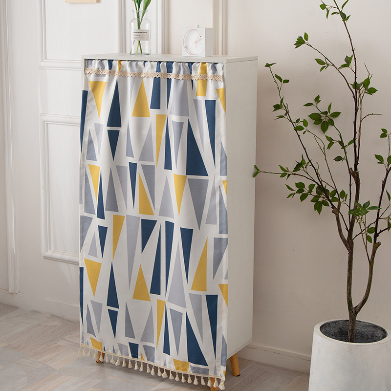 窗口遮挡帘遮挡杂物伸缩杆整体橱柜布帘衣柜柜子无门厨房置物架遮