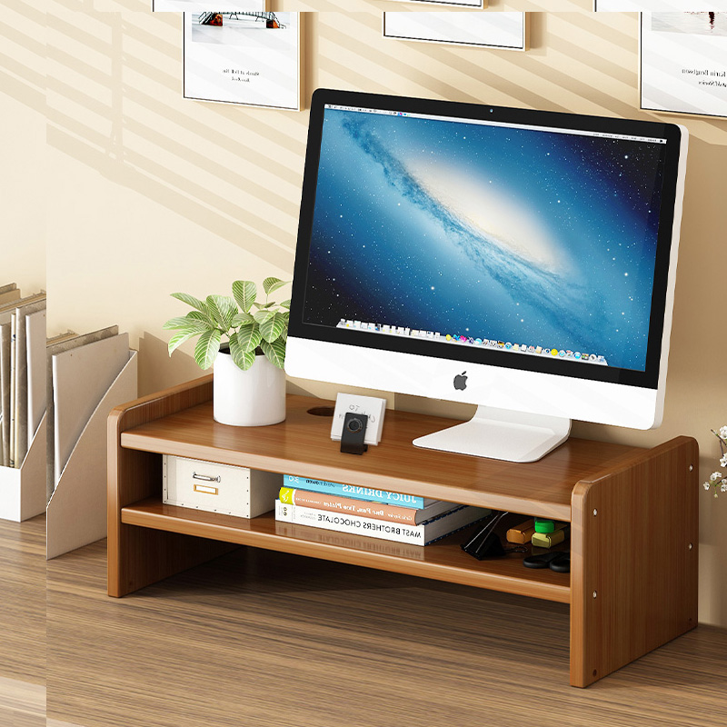台式电脑增e高架显示器屏幕垫高底座支架办公桌面收纳盒工位置物