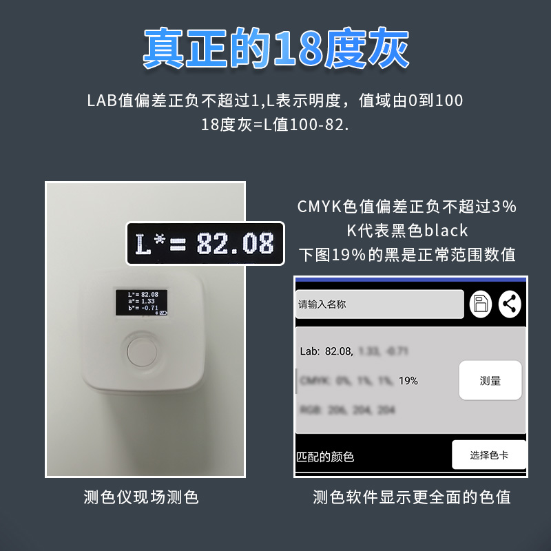 18度灰卡黑白平衡校准卡四色大号拍照校色卡摄影工具色A卡本展示