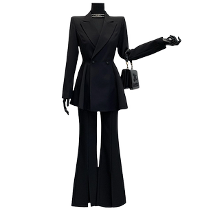 品诺狐高级感时尚西服套装2025新品小个子西服休闲裤收腰女士外套