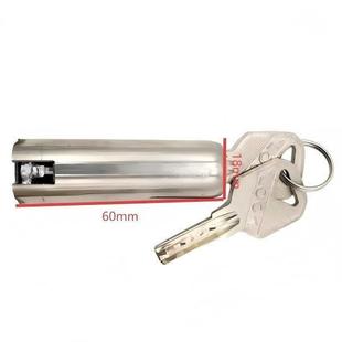 新款三角阀门栓插销穿心锁2个钥匙原子锁芯加长型拉手防盗锁玻璃