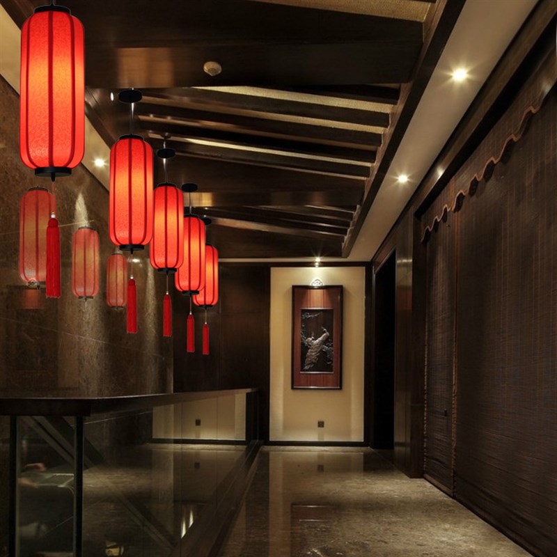 新中式室外防水灯笼吊灯火锅店饭店餐饮餐厅走廊大厅过道门口灯具