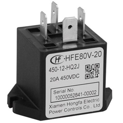 电车高压直流继电器HFE80V-20-450-12-HQ2J负载20A450VDC原装现货