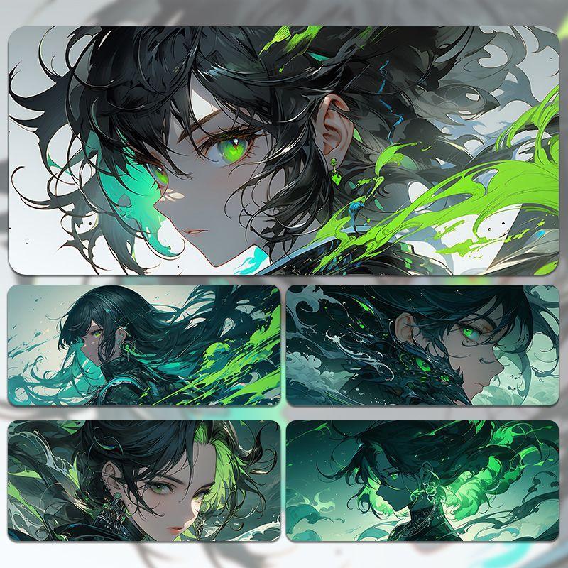 动漫鼠标垫超大电竞游戏男生键盘垫宿舍办公电脑滑鼠垫二次元定制