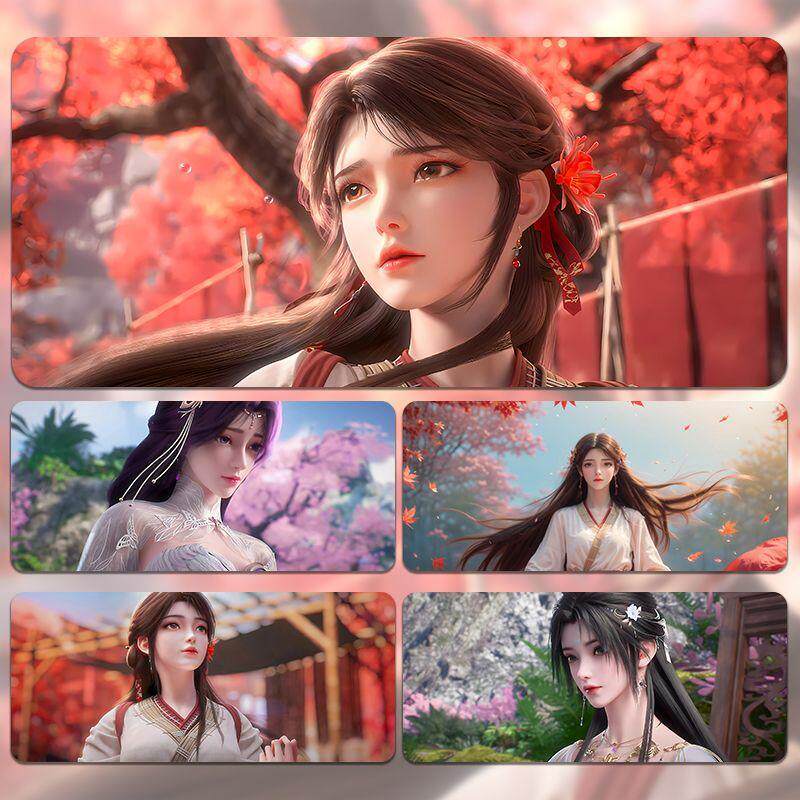 鼠标垫超大号国风电脑防滑键盘垫耐磨滑鼠垫可定制桌面垫